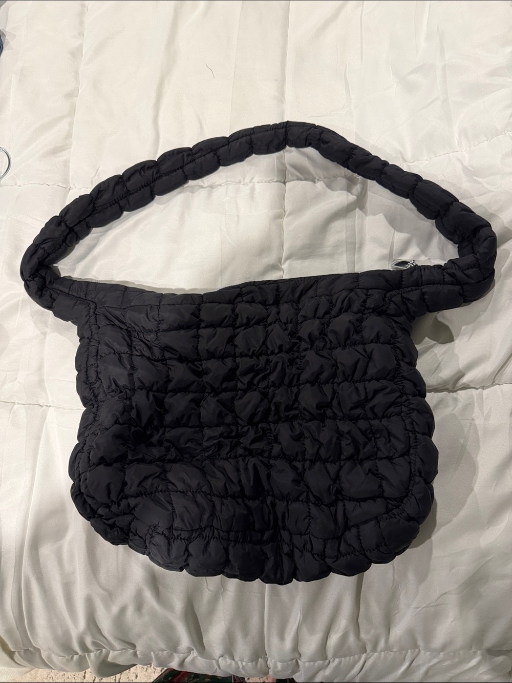 Quilted Black Shoulder Bag - Lightweight Everyday Carry